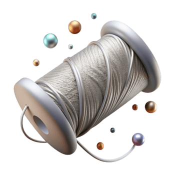 elegant modern Silver Thread in Dim Lighting Isolated genuine png