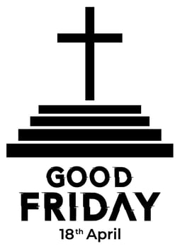 GOOD FRIDAY BLACK WHITE vector