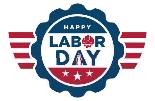 HAPPY LABOR DAY ILLUSTRATION vector