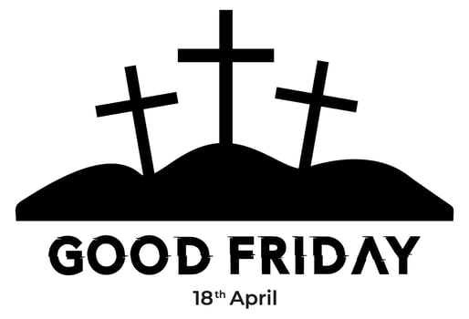 GOOD FRIDAY WHITE BACKGROUND vector