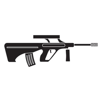 Sniper rifle icon. Simple illustration of sniper rifle icon for web vector