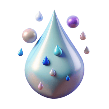 vibrant rustic Single Rain Drop Falling Isolated Cutout png