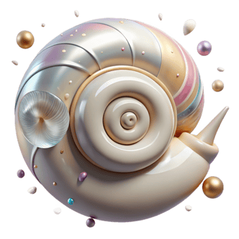 beautiful creative Snail Shell Spiral Pattern Isolated on Transparent Background high quality png