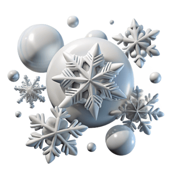dramatic modern Snowflakes Falling in Whispering Winds Transparent exclusive png