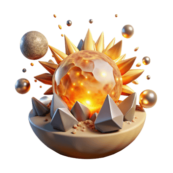 magnificent vintage Solar Flare Eruption Transparent Background with Intense Light png