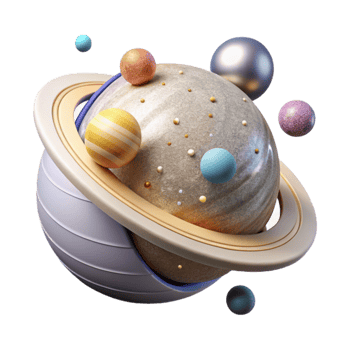 beautiful vintage Solar System Cutout with Accurate Orbital Paths authentic png