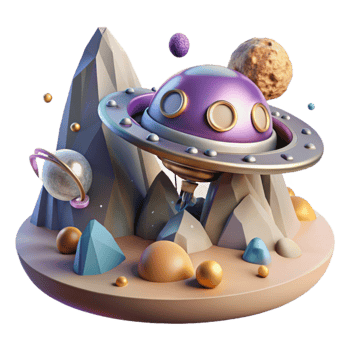 elegant modern Space Probe Landing on Alien Planet Cutout with Surface Detail genuine png