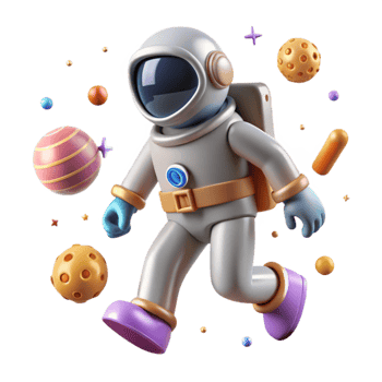 serene abstract Space Walker Cutout with Shadow Detail exclusive png