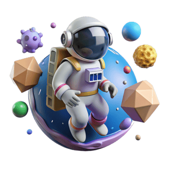 vibrant rustic Spacewalk Scene Isolated with Earth Backdrop exclusive png