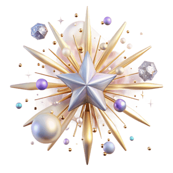 stunning classic Sparkling Light Burst Cutout with Star Effect original png