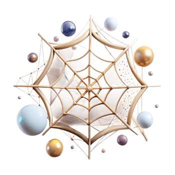 magnificent modern Spider Web Transparent Background with Dewdrops original png