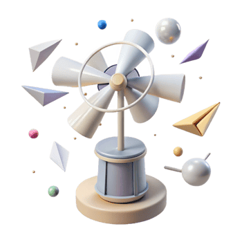 serene modern Spinning Weather Vane in Wind Isolated Element genuine png