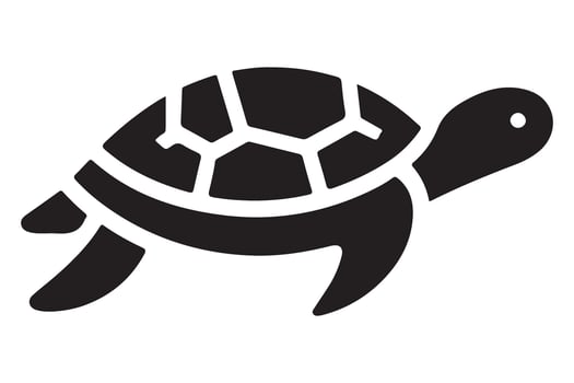 Black Turtle Silhouette Art for Conservation and Environmental Projects vector
