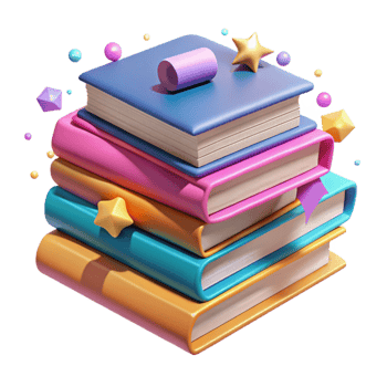 wonderful modern Stack of Books Isolated with Angled View detailed png