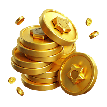 dramatic artistic Stack of Coins Gold Color Transparent Background professional png