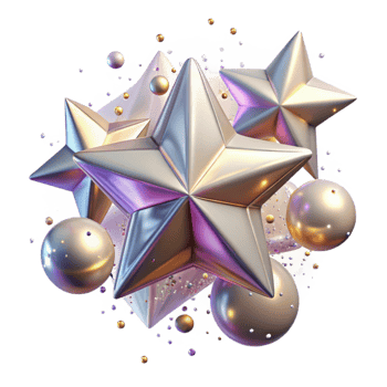 extraordinary minimalist Stars Transparent Background with Twinkling Effect high resolution png