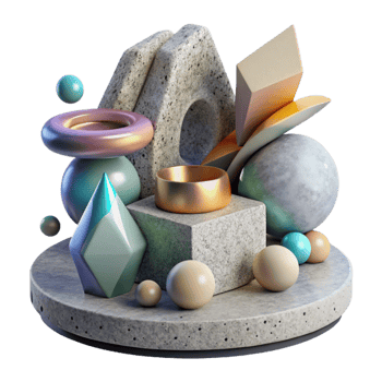elegant modern Stone Sculpture Cutout with Abstract Form authentic png