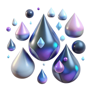 vibrant traditional Stylized Rain Drops Pattern Isolated detailed png