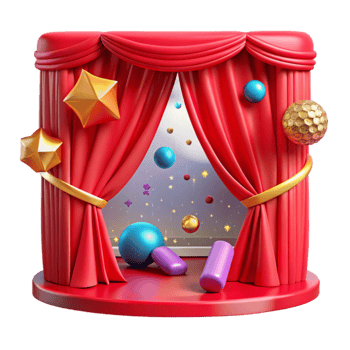serene minimalist Theater Stage Curtains Red Velvet Isolated high resolution png