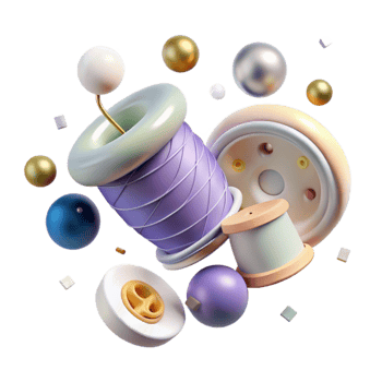 extraordinary artistic Thread and Button Cutout Transparent Background Sewing original png
