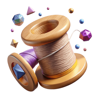 impressive creative Thread on a Vintage Spool Isolated Antique Style high quality png
