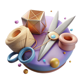 magnificent artistic Thread Snips and Thread Isolated Closeup png