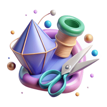 elegant vintage Thread Snips and Thread Isolated Closeup detailed png