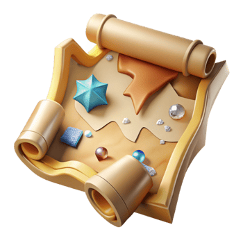 beautiful traditional Torn Treasure Map Cutout with Missing Pieces high resolution png