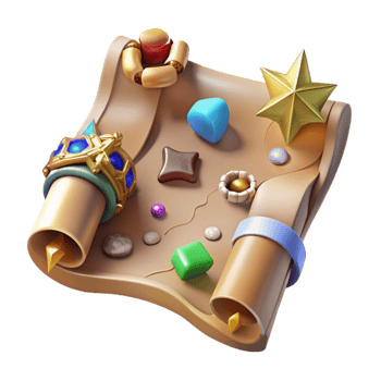 serene creative Treasure Map Isolated with Aged Texture exclusive png