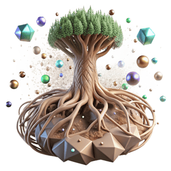 extraordinary abstract Tree Root System Underground View Isolated professional png