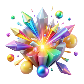 magnificent traditional Vibrant Light Explosion with Rainbow Hues Cutout authentic png
