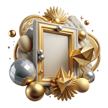 dramatic vintage Whispering Walls Portrait Frame Gilded Finish Cutout genuine png