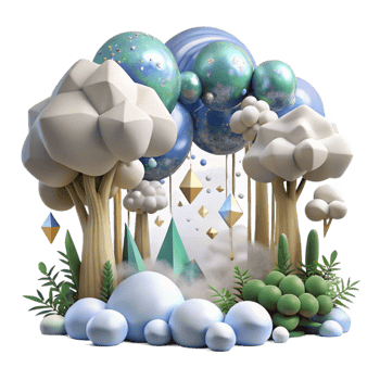 beautiful contemporary Whispering Winds Through Forest Canopy Cutout detailed png