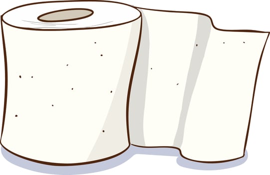 Toilet Paper hand drawn, doodle and illustration icons.Toilet Paper illustration vector