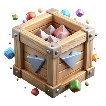 beautiful traditional Wooden Crate Top Down View Transparent Background professional png