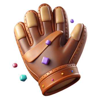 extraordinary classic Worn Leather Glove with Stitching Isolated on Transparent Background professional png