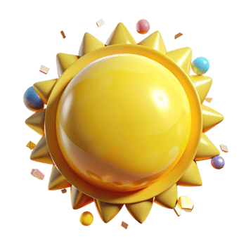 stunning minimalist Yellow Sun Disk Cutout high quality png