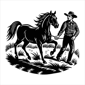 Majestic Running Stallion vector