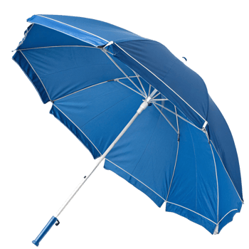 Blue beach umbrella png