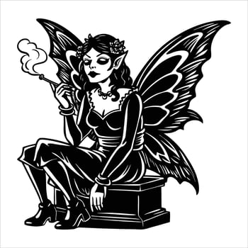 Dark Fairy Costume vector