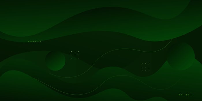 Dark green abstract background paper cut with dynamic color waves in the background. Geometric wave shape pattern. eps10 vector