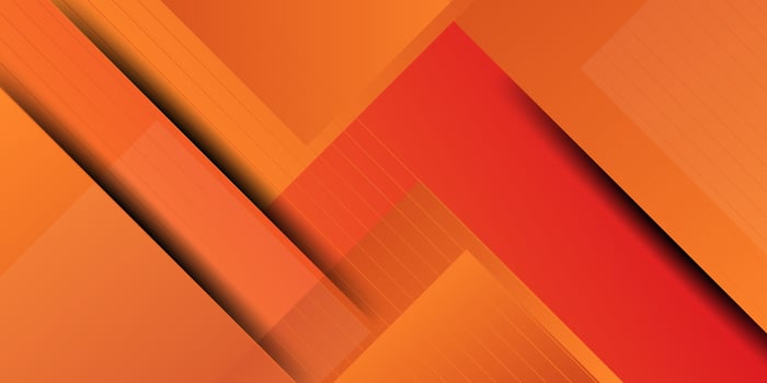 Abstract colorful orange and red gradient 3D background. Overlapping square paper cut theme pattern. Eps10 vector