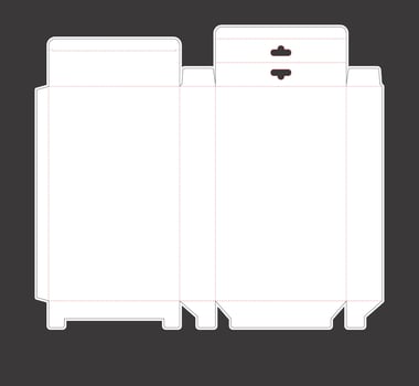 Hanging Box Packaging Die-Cut Template vector