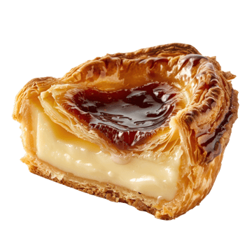 Delicate Layered Pastry with Sweet Cream and Glossy Fruit Topping on Isolated . png