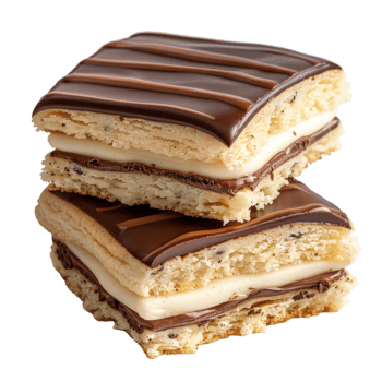 Deliciously Layered Cookie Bars with Cream and Chocolate Drizzle for Sweet Lovers png