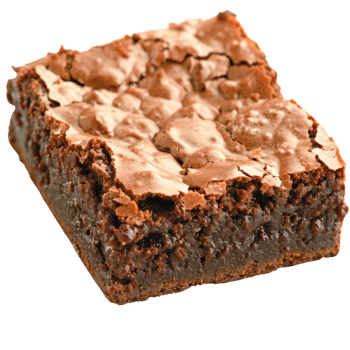 Delicious Chocolate Brownie with Rich, Fudgy Texture and Cracked Topping Ideal for Desserts png