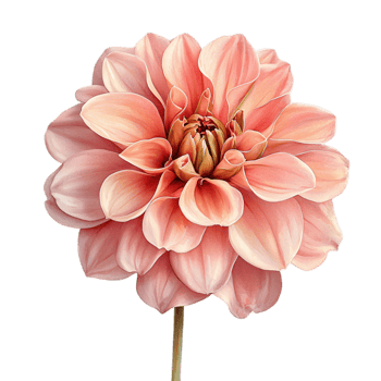 Delicate Peach Dahlia Flower for Elegant Floral Displays png