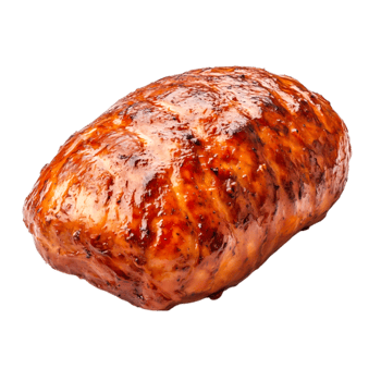 Glazed Barbecue Chicken Breast with Rich Color and Juicy Texture closeup png