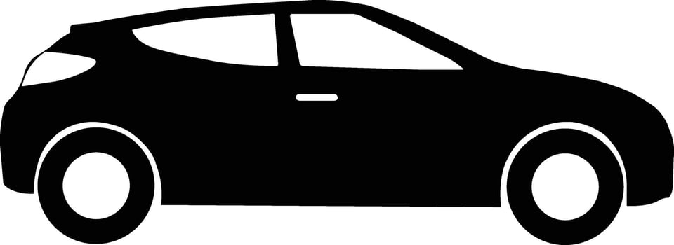 A Black Privet Car Icon Illustration for Transportation or Automotive Design. vector