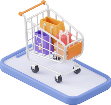Shopping online via smartphone, 3d illustration of Icon affiliate marketing png